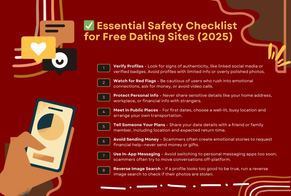 Essential safety checklist for using free dating sites safely in 2025